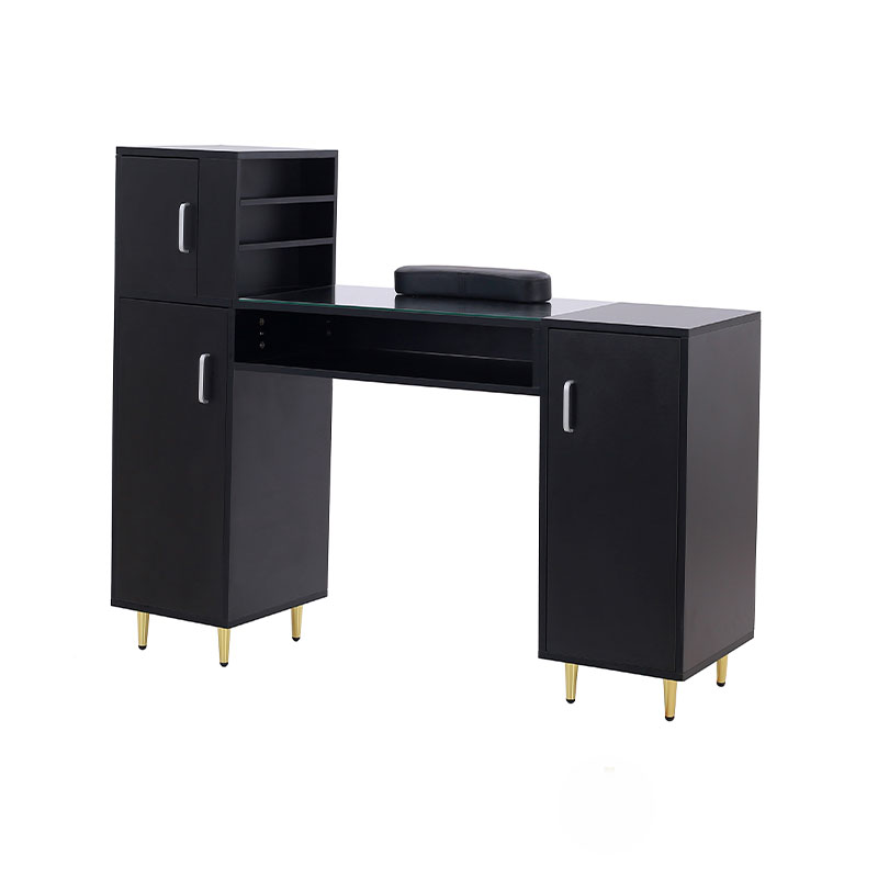 HZ2024BK / HZ2024W Stół do manicure ze szklanym blatem, biurko do stylizacji paznokci