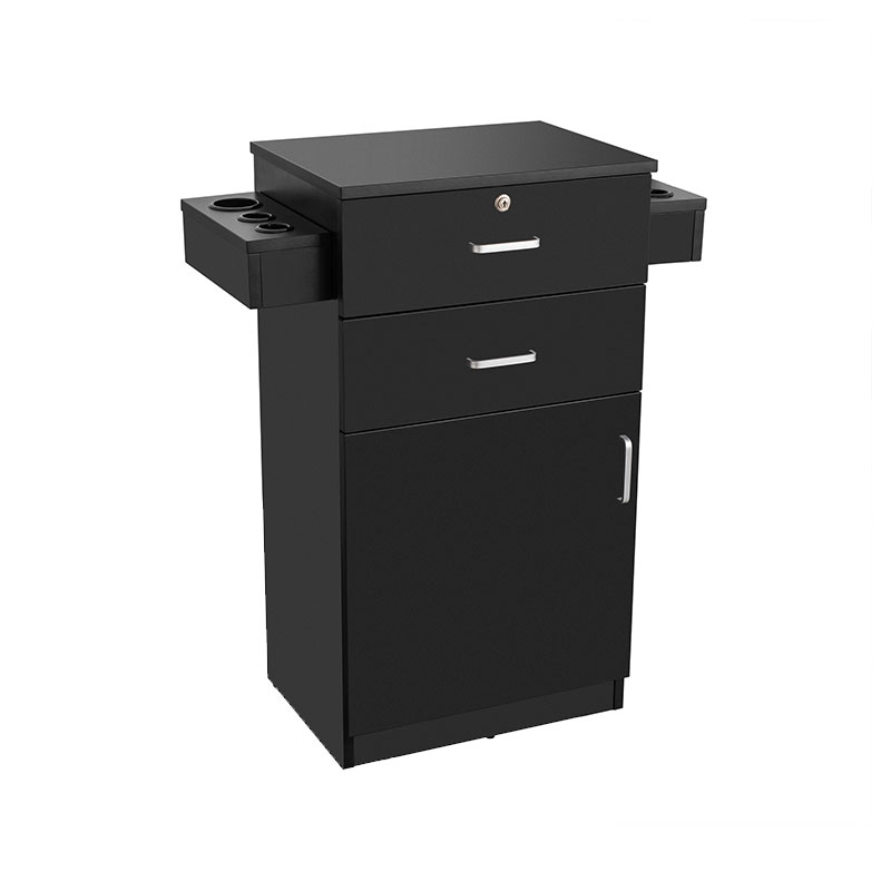 HZ2023 Drewniana stacja salonowa z zamkiem dla fryzjera-stylisty