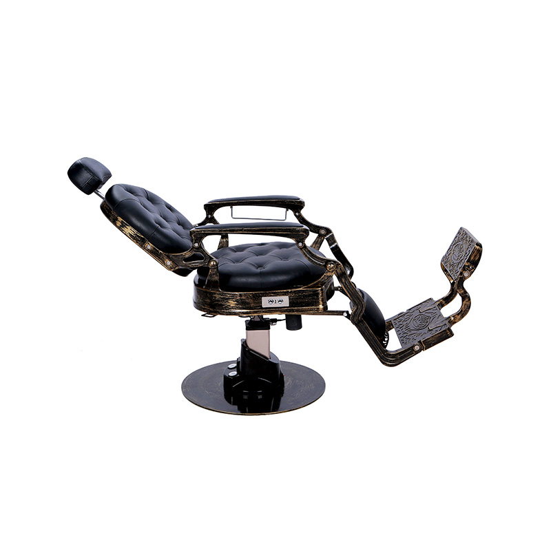 HZ8799DD Krzesło fryzjerskie w stylu antycznym, postarzane, złocone