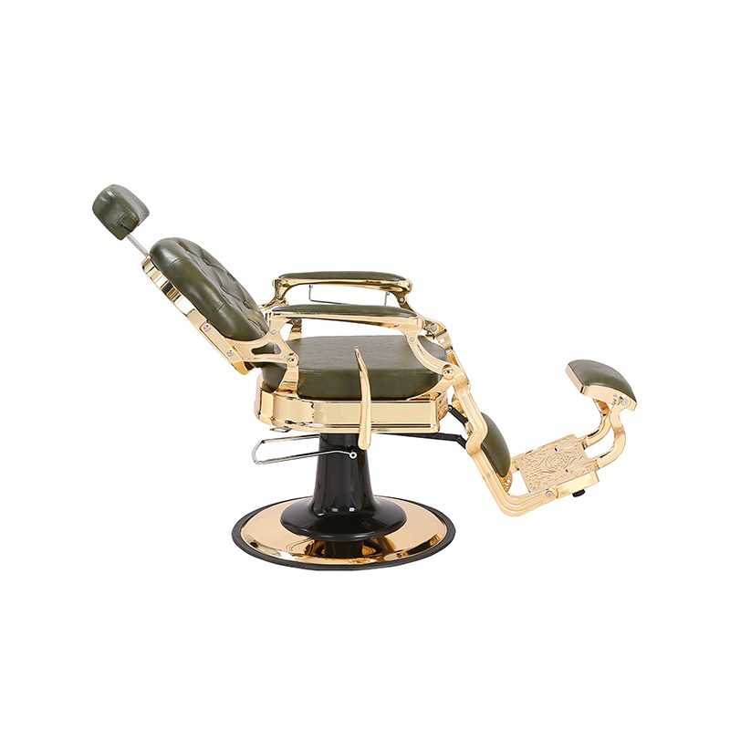 HZ8799B-K / HZ8799B-R / HZ8799G-R / HZ8799H-Z Fotel fryzjerski w kolorze czarnym ze złotą ramą