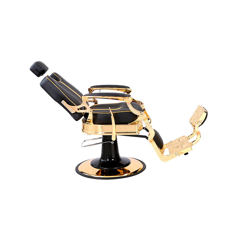 HZ87104 Regulowane krzesło fryzjerskie w stylu vintage z solidną metalową ramą