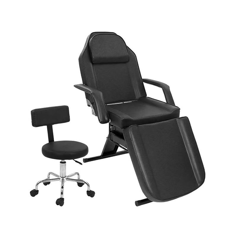 HZ009BKD / HZ009PKD / HZ009WD Fotel do masażu w salonie tatuażu Łóżko kosmetyczne ze stołkiem salonowym