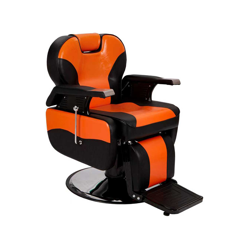 HZ8702DG Black & orange classic barber chair