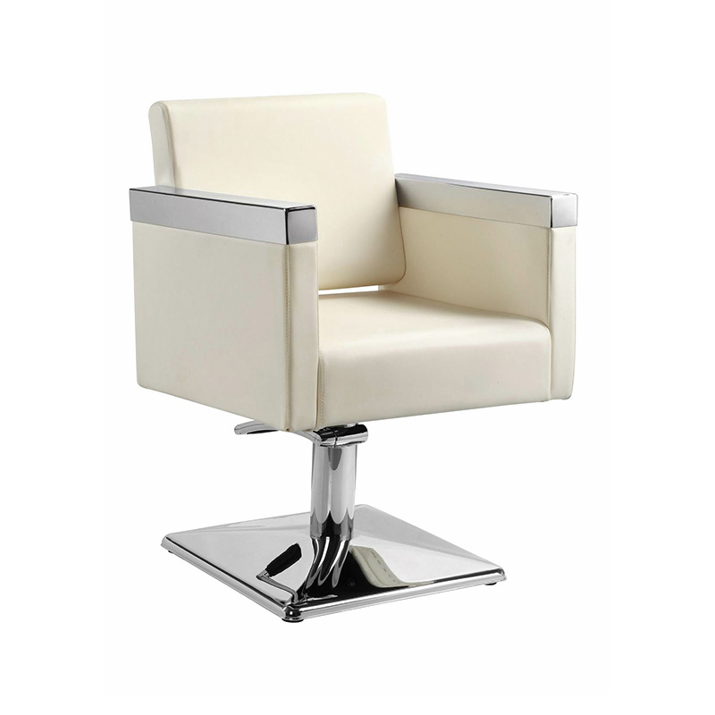 HZ8823 Krzesło salonowe w kształcie beżowej skóry