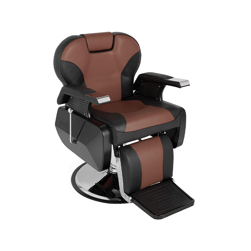 HZ8702AZ Brązowo-czarne, ciężkie hydrauliczne krzesło fryzjerskie