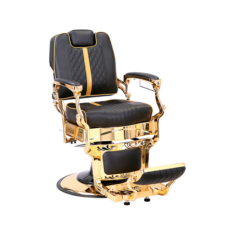 HZ87104 Regulowane krzesło fryzjerskie w stylu vintage z solidną metalową ramą