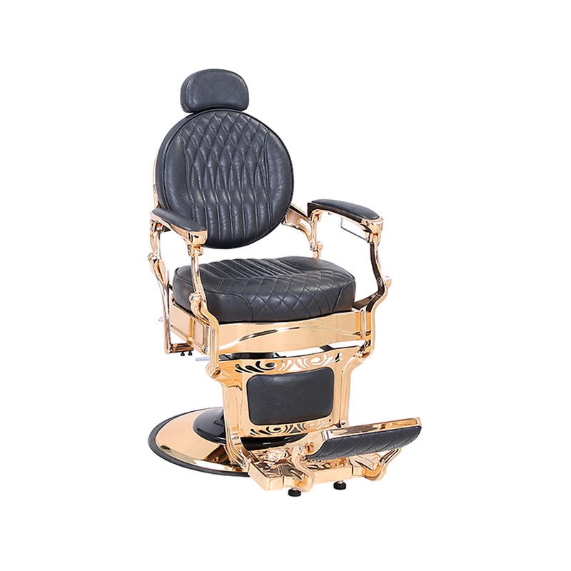 HZHZ8799E Fotel fryzjerski retro w czarną kratę